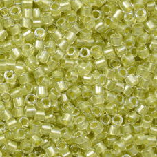 DBL0903 Sparkling Peridot Lined Crystal size 8/0 Miyuki Delica Beads, Colour 090...