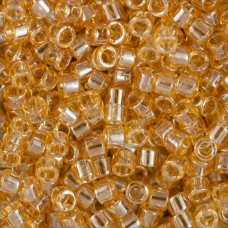DBL0099 Transparent Light Amber Luster size 8/0 Miyuki Delica Beads, Colour 0099, 5.2g approx.