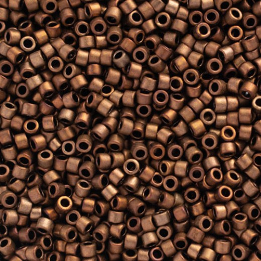 DB1051 Bronze AB Matte Metallic Gold Luster, Size 11/0 Miyuki Delica Beads, 50gm bag