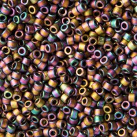 DB1056 Matted Metallic Taupe Gold Iris Miyuki 11/0 Delica Beads, 5.2g approx