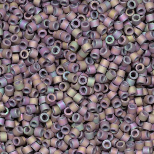 DB1067 Lavender Thistle AB Matte Metallic Gold Luster,/ Matte Metallic Thistle AB Size 11/0 Miyuki Delica Beads, 5.2g approx. 