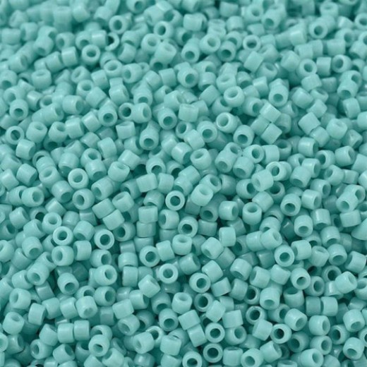 DB1136 Turquoise Sea Opal Opaque, Size 11/0 Miyuki Delica Beads, 50gm bag