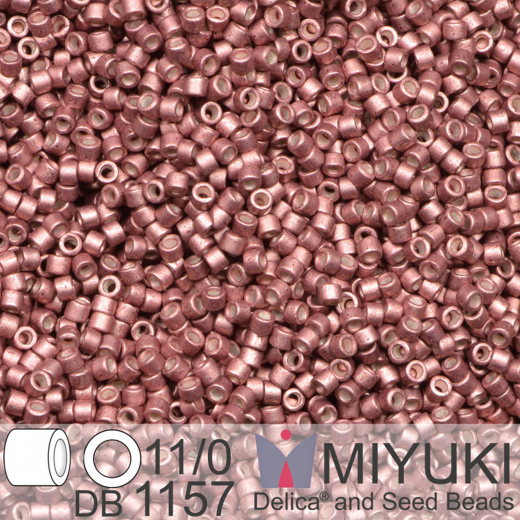 DB1157 Pink Berry Galvanized-Dyed Semi-Matte, Size 11/0 Miyuki Delica Beads, 50g approx.