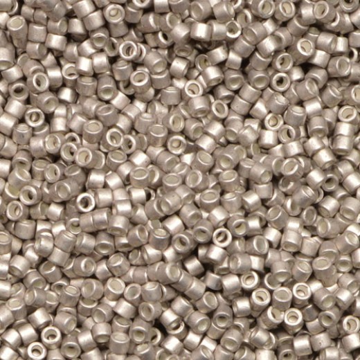 DB1159 Galvanized Semi-Frosted Pewter, Size 11/0 Miyuki Delica Beads, 50 Grams