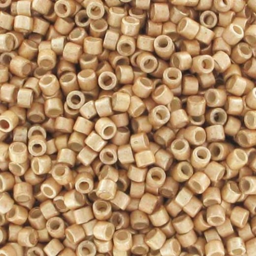 DB1162 Champagne Galvanized-Dyed Matte, Size 11/0 Miyuki Delica Beads, 50g approx.