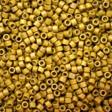 DB1164 Yellow Zest Galvanized-Dyed Matte, Size 11/0 Miyuki Delica Beads, 5.2g ap...