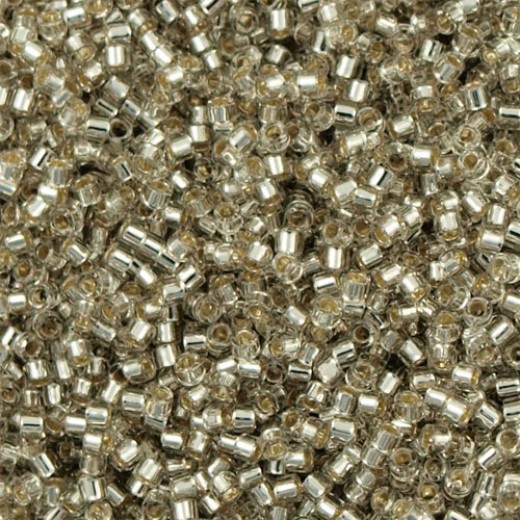 DB1211 Grey Mist Silver Lined, Size 11/0 Miyuki Delica Beads, 5.2g approx.