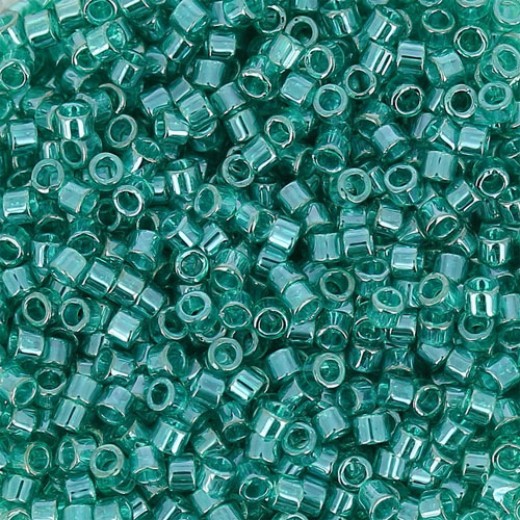 DB1228 Teal Caribbean Transparent Luster, Size 11/0 Miyuki Delica Beads, 5.2g approx.