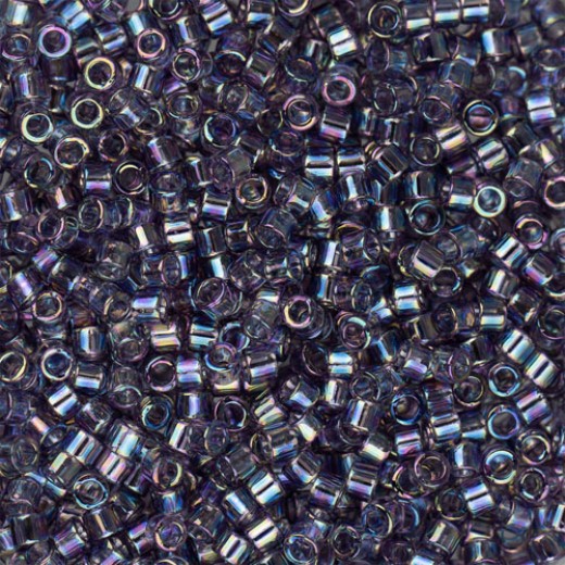 DB1245 Light Amethyst Transparent AB, Size 11/0 Miyuki Delica Beads, 5.2g approx.
