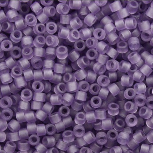 DB1265 Light Amethyst Transparent Matte, Size 11/0 Miyuki Delica Beads, 50g approx. 