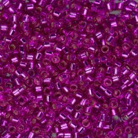 DB1340 Fuchsia Silver Lined-Dyed, Size 11/0 Miyuki Delica Beads, 5.2g approx.