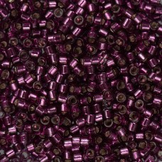 DB1342 Raspberry Silver Lined-Dyed, Size 11/0 Miyuki Delica Beads, 5.2g approx.