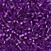 DB1345 Magenta Silver Lined-Dyed, Size 11/0 Miyuki Delica Beads, 5.2g approx.