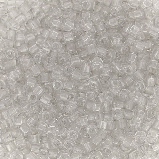 DB1408 Pale Taupe Transparent, Size 11/0 Miyuki Delica Beads, 5.2g approx.  *Being discontinued by Factory*