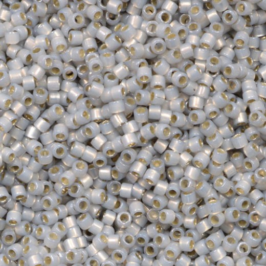 DB1455 Silver Lined Light Smoke Opal, Size 11/0 Miyuki Delica Beads, 5.2g approx. *Being discontinued by Factory*