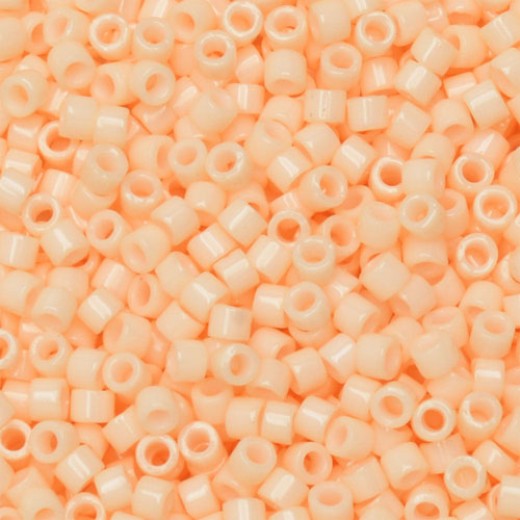 DB1492 Light Peach Opaque, Size 11/0 Miyuki Delica Beads, 5.2g approx.