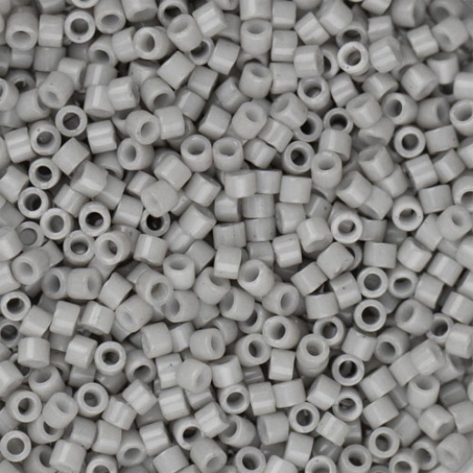 DB1498 Light Grey Smoke Opaque, Size 11/0 Miyuki Delica Beads, 5.2g approx.