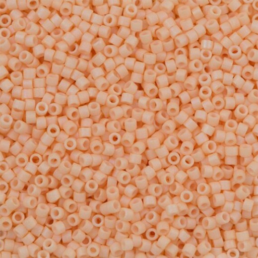 DB1522 Light Peach Opaque AB Matte, Size 11/0 Miyuki Delica Beads, 5.2g approx. *Being discontinued by Factory*