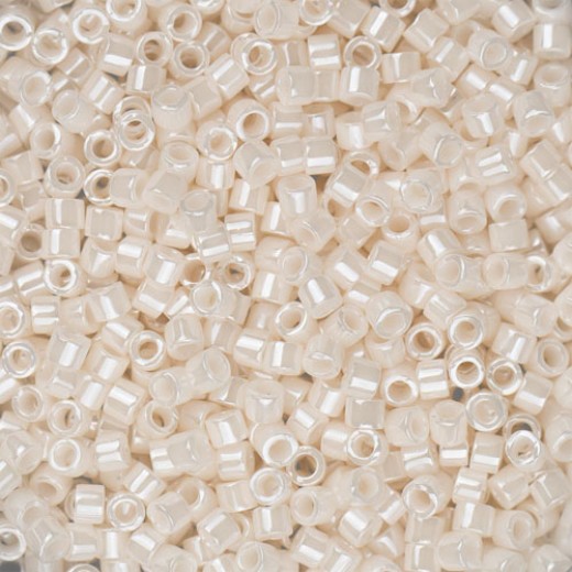 DB1530 White Bisque Opaque Ceylon, Size 11/0 Miyuki Delica Beads, 5.2g approx.