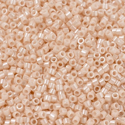 DB1532 Light Peach Ceylon Opaque, Size 11/0 Miyuki Miyuki Delica Beads, 5.2g approx.
