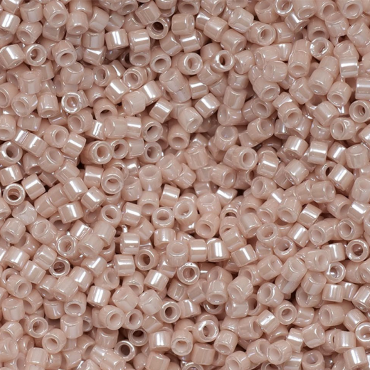 DBL1535 Opaque Pale Rose Ceylon Luster size 8/0 Miyuki Delica Beads, Colour 1535, 5.2g approx.