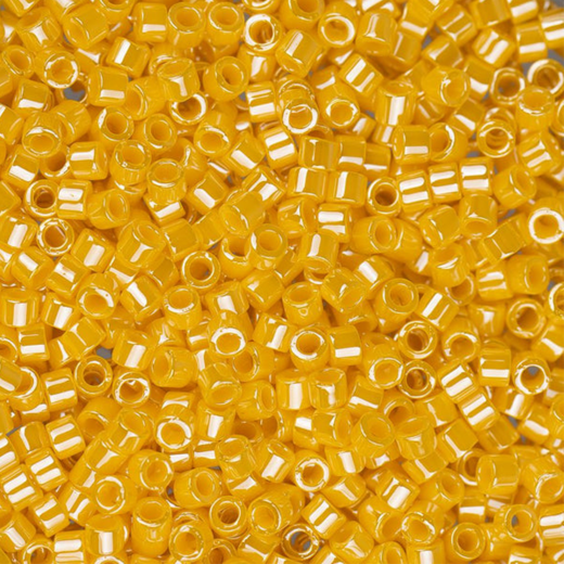 DB1562 Yellow Canary Opaque Luster, Size 11/0 Miyuki Delica Beads, 5.2g approx.