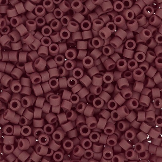 DB1584 Brown Opaque Frosted Matte, Size 11/0 Miyuki Delica Beads, 50 Grams
