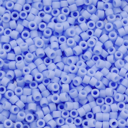 DB1587 Matte Opaque Agate Blue Miyuki 11/0 Delica Beads, 5.2g approx.