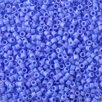 DB1597 Matted Opaque Cyan Blue AB, Size 11/0 Miyuki Delica Beads, 5.2g approx.
