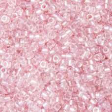 DB1673 Pearl Lined Transparent Pink AB, Size 11/0 Miyuki Delica Beads, 5.2g appr...