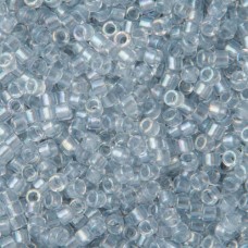 DB1677 Lined Transparent Pearl Grey AB, Size 11/0 Miyuki Delica Beads, 5.2g appr...