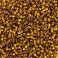 DB1681 Silver Lined Glazed Dark Saffron, Size 11/0 Miyuki Delica Beads, 5.2g app...