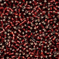 DB1685 Silver Lined Glazed Dark Cranberry, Size 11/0 Miyuki Delica Beads, 5.2g approx.