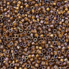 DB1691 Silver Lined Glazed Dark Saffron AB, Size 11/0 Miyuki Delica Beads, 5.2g ...