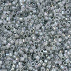 DB1770 Sparkling Pewter Lined Opal AB, Size 11/0 Miyuki Delica Beads, 5.2g appro...