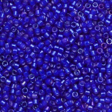 DB1785 White Lined Cobalt AB, Size 11/0 Miyuki Delica Beads, 5.2g approx.