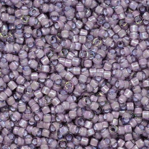 DB1789 White Lined Amethyst AB, Size 11/0 Miyuki Delica Beads, 5.2g approx.
