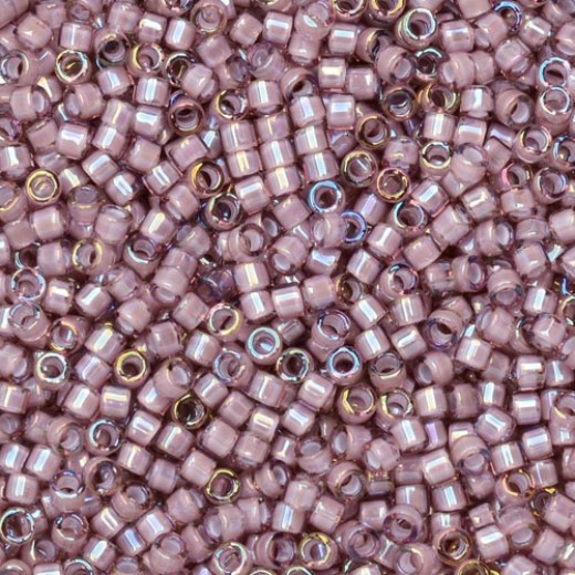 DB1791 White Lined Amethyst AB, Size 11/0 Miyuki Delica Beads, 5.2g approx.