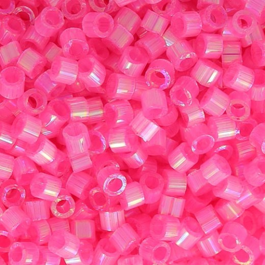DB1867B Rose AB Silk Inside Dyed, Size 11/0 Miyuki Delica Beads, 50gm bag 