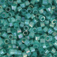 DB1870 Emerald AB Silk Inside Dyed, Size 11/0 Miyuki Delica Beads, 5.2g approx.