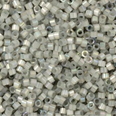 DB1871 Smoke Grey Ab Silk Inside Dyed, Size 11/0 Miyuki Delica Beads, 5.2g appro...