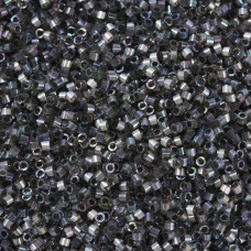 DB1872 Rustic Gray AB Silk Inside Dyed, Size 11/0 Miyuki Delica Beads, 5.2g appr...