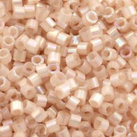 DB1874 Pale Apricot AB Silk Inside Dyed, Size 11/0 Miyuki Delica Beads, 5.2g approx. 