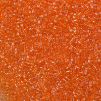 DB1887 Orange Transparent Luster, Size 11/0 Miyuki Delica Beads, 5.2g approx. 