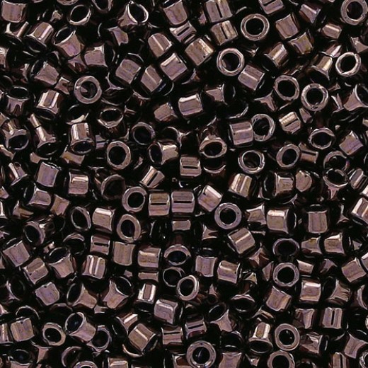 DB1991 French Plum Metallic, Size 11/0 Miyuki Delica Beads, 5.2g approx. 