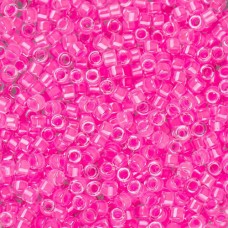 DB2036 Light Pink Luminous Neon Colour, Size 11/0 Miyuki Delica Beads, 5.2g appr...