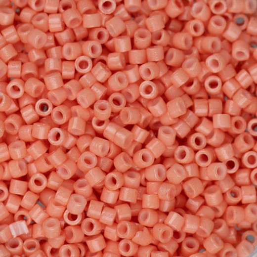 DB2112 Duracoat Opaque Dyed Salmon Pink, Size 11/0 Miyuki Delica Beads, 5.2g approx.