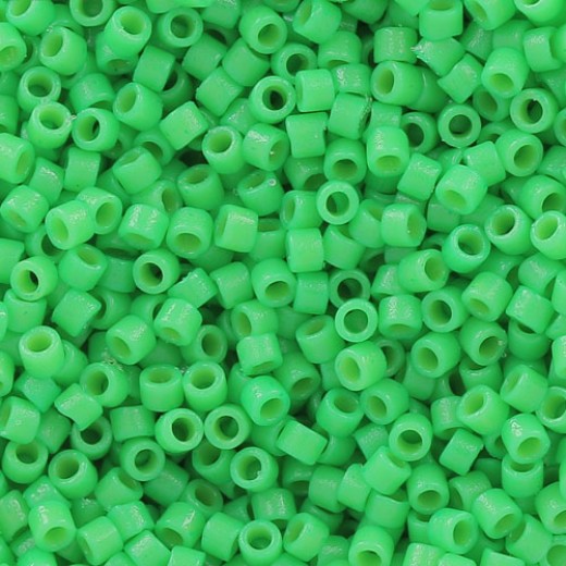 DB2126 Fiji Green Opaque Duracoat Miyuki 11/0 Miyuki Delica Beads, 5.2g approx.