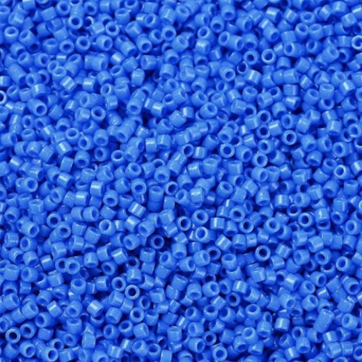 DB2134 Duracoat Opaque Dyed Blue Cerulean, Size 11/0 Miyuki Delica Beads, 5.2g approx.