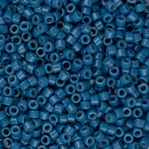 DB2135 Duracoat Opaque Dyed Dusk Blue, Size 11/0 Miyuki Delica Beads, 5.2g approx.